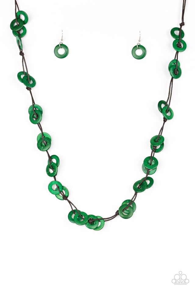 Necklace set color green