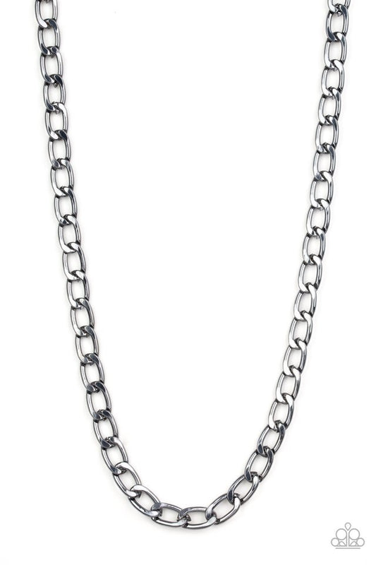 Black metal men’s necklace