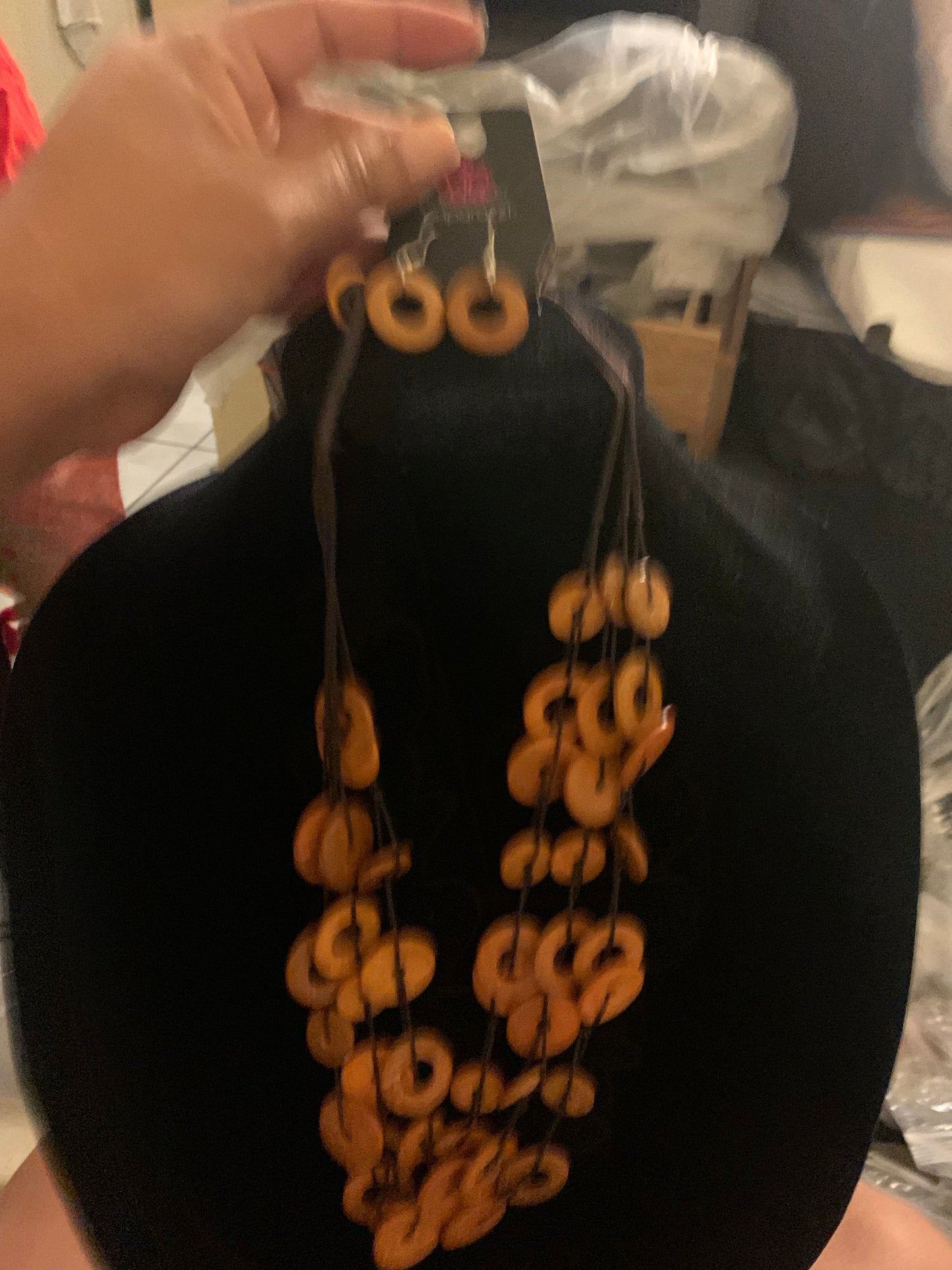 Wonderful wala wala orange necklace