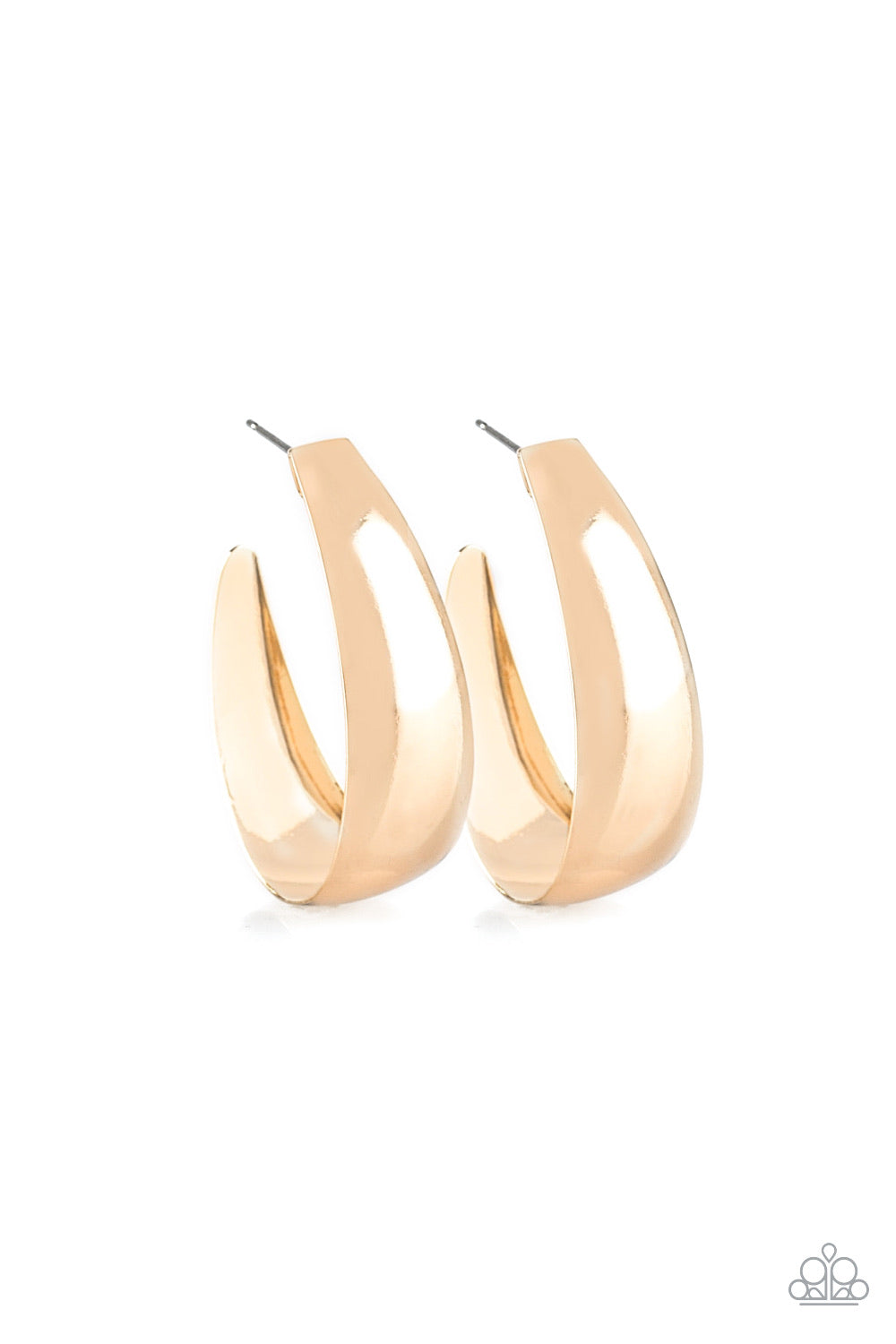 Hoop earrings color gold