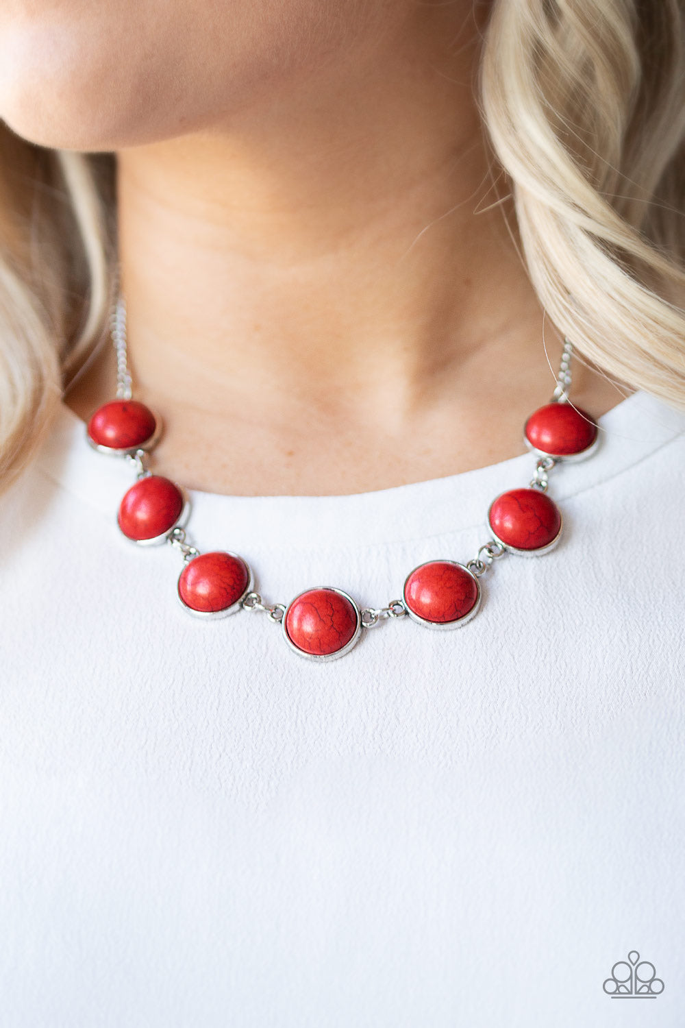 Adobe attitude red necklace