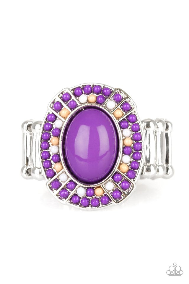 colorfully rustic purple ring