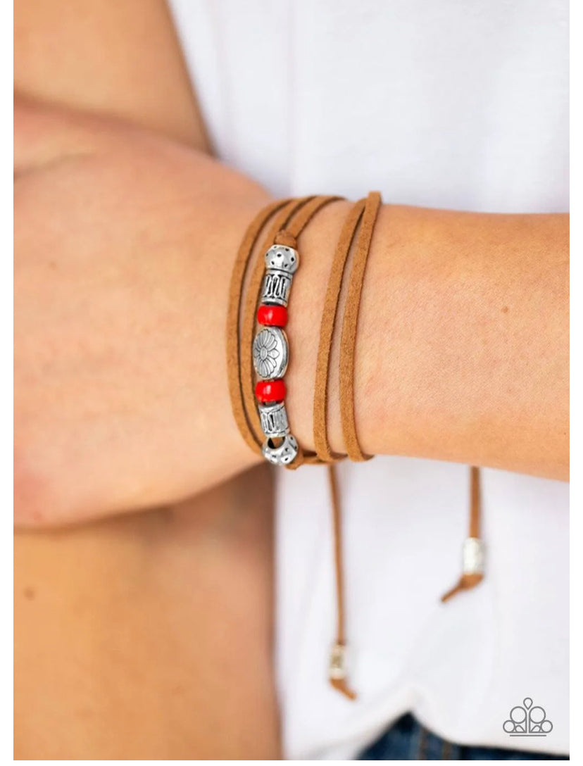 Clear A Path - Red Urban Bracelet