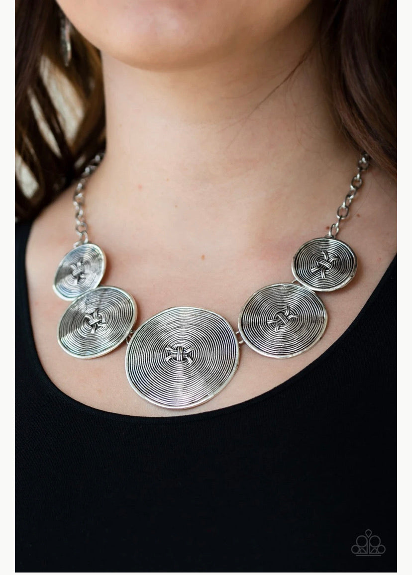 Deserves a Medal - silver  Paparazzi necklace