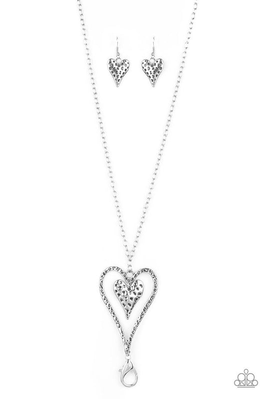 Hardened hearts silver necklace