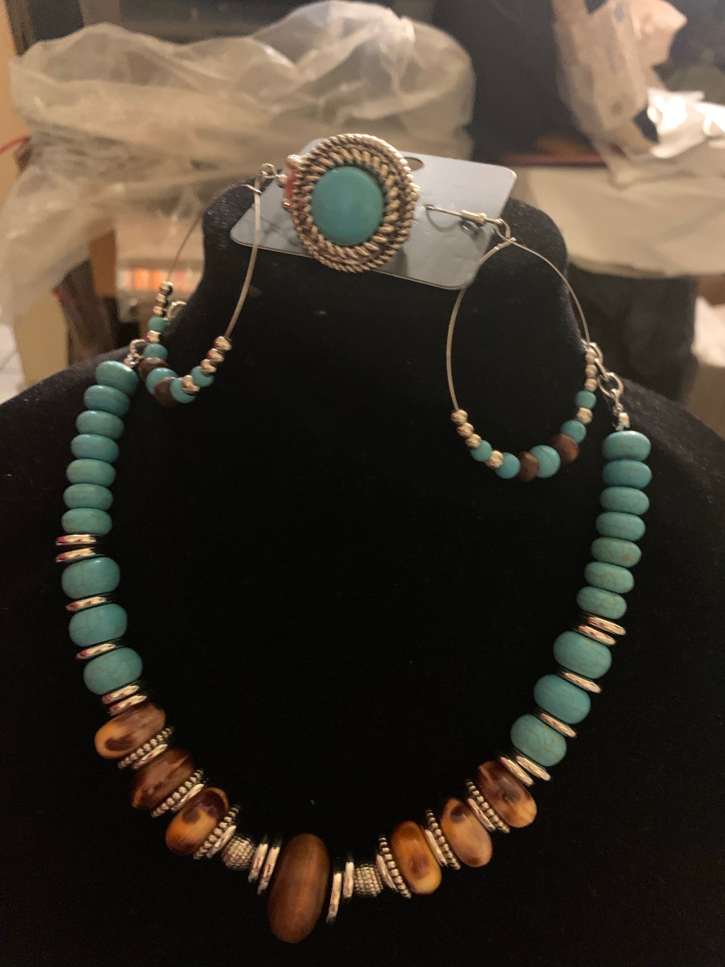 3pc set with turquoise stones