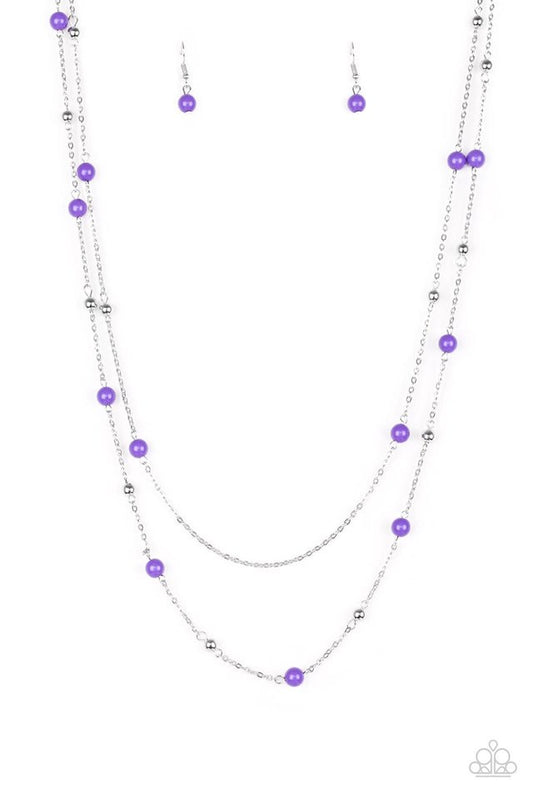 Beach party pageant purple necklace