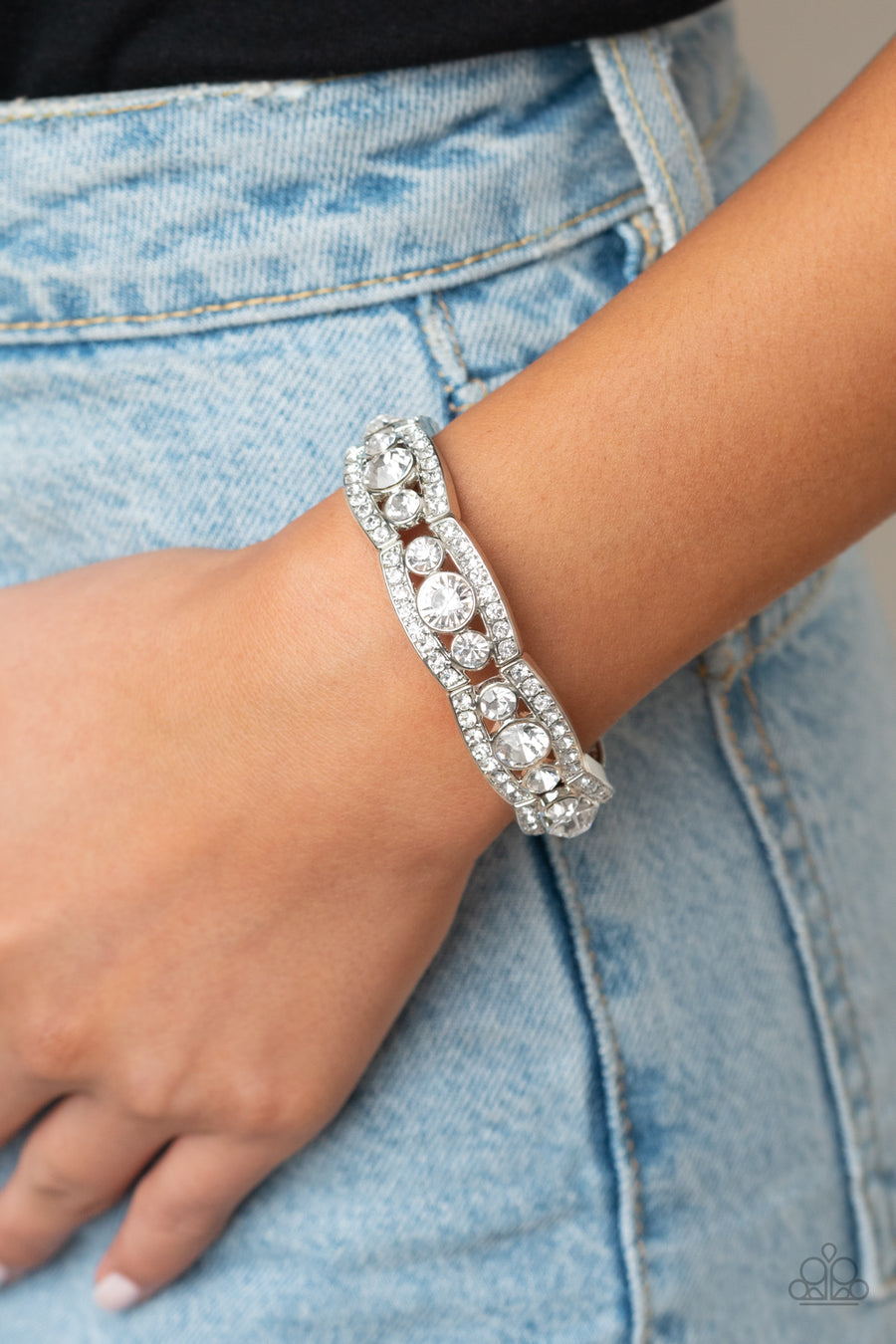 Easy On The ICE - White Bracelet