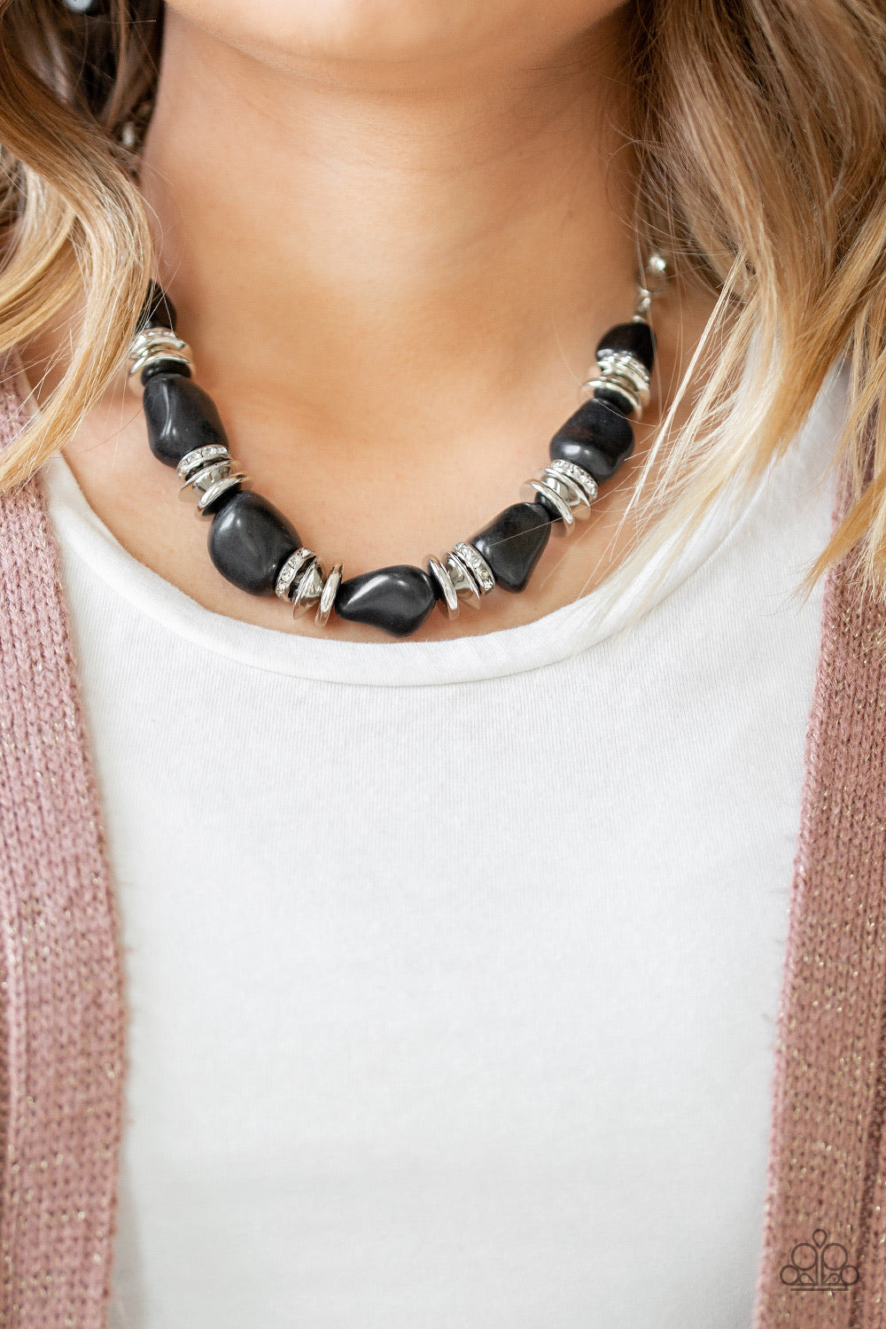 Stunningly Stone Age - Black necklace