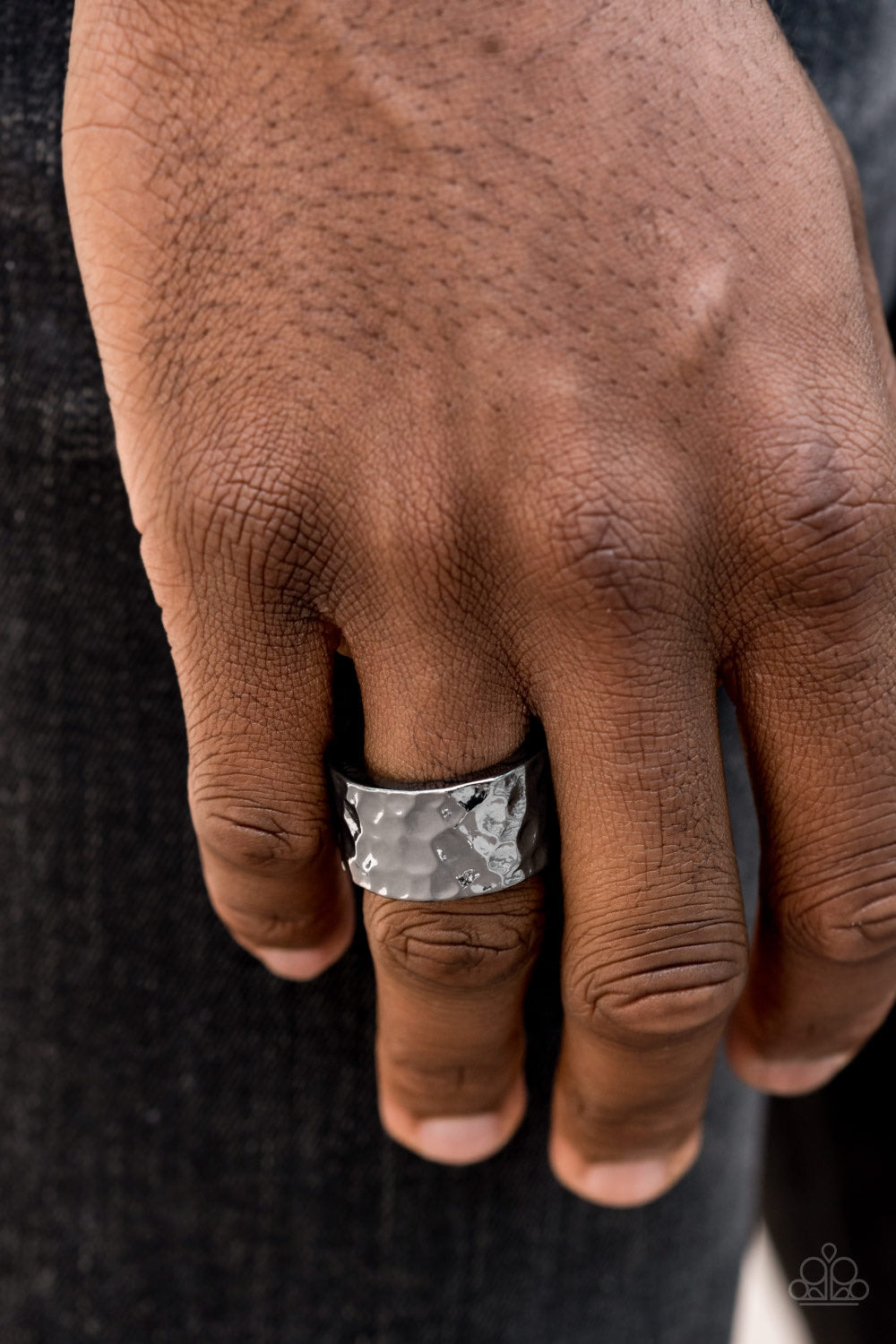 Thick gunmetal Men’s  ring