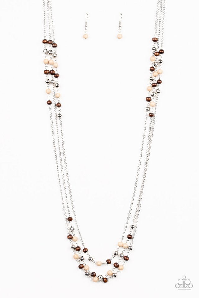 Seasonal Sensation - Brown necklace