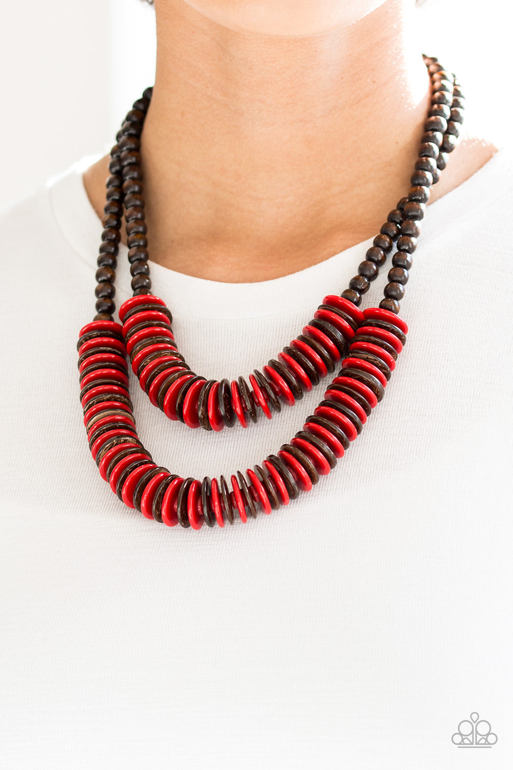 Dominican Disco red necklace